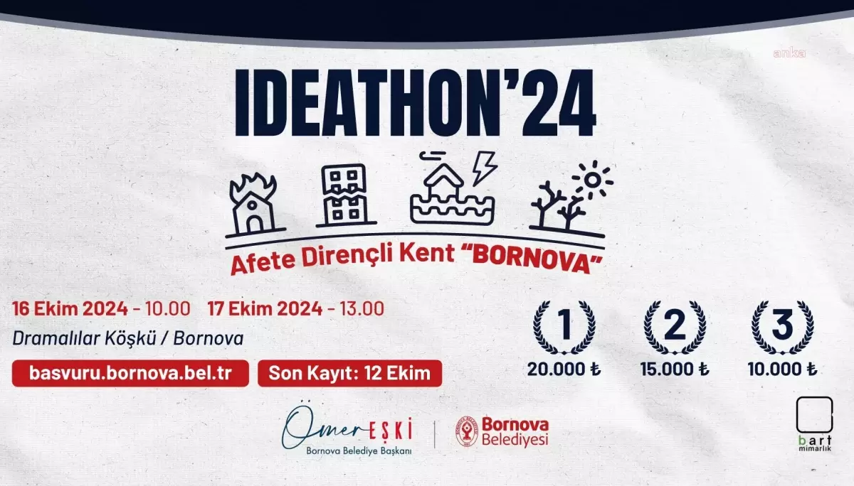 Bornova\'da Afete Dirençli Kent için İdeathon\'24 Yarışması Düzenleniyor