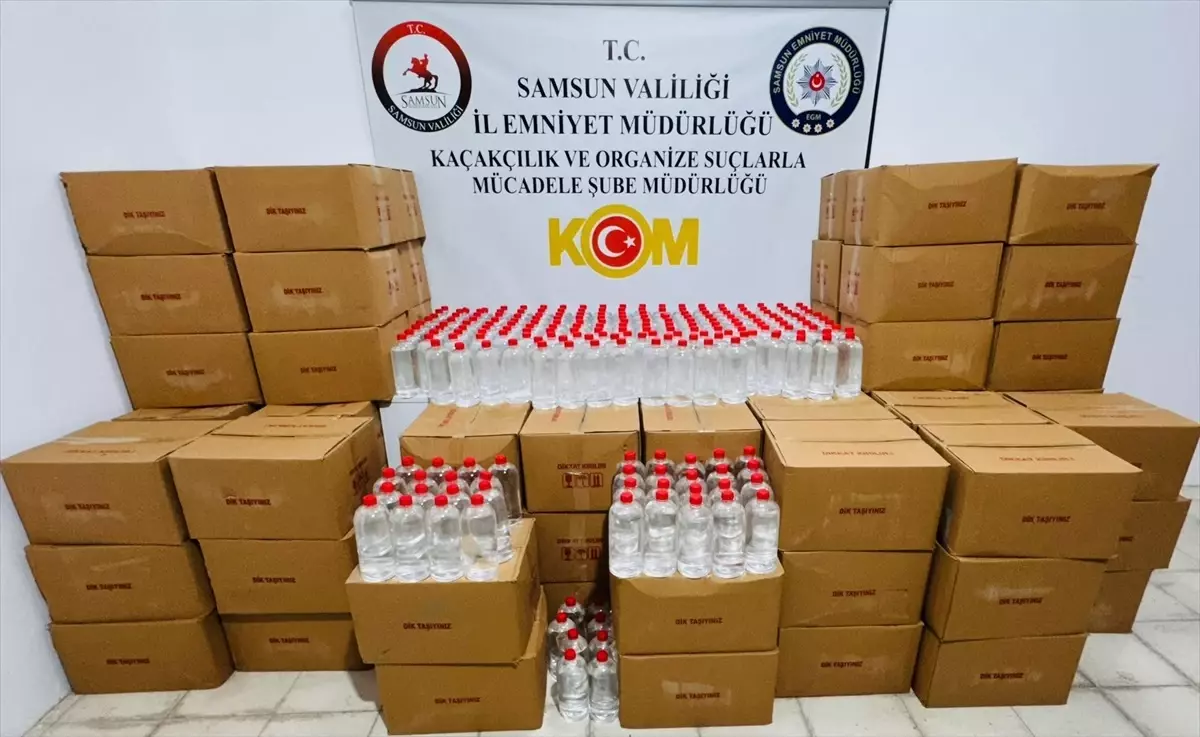 Samsun\'da Kaçak Alkol Operasyonu