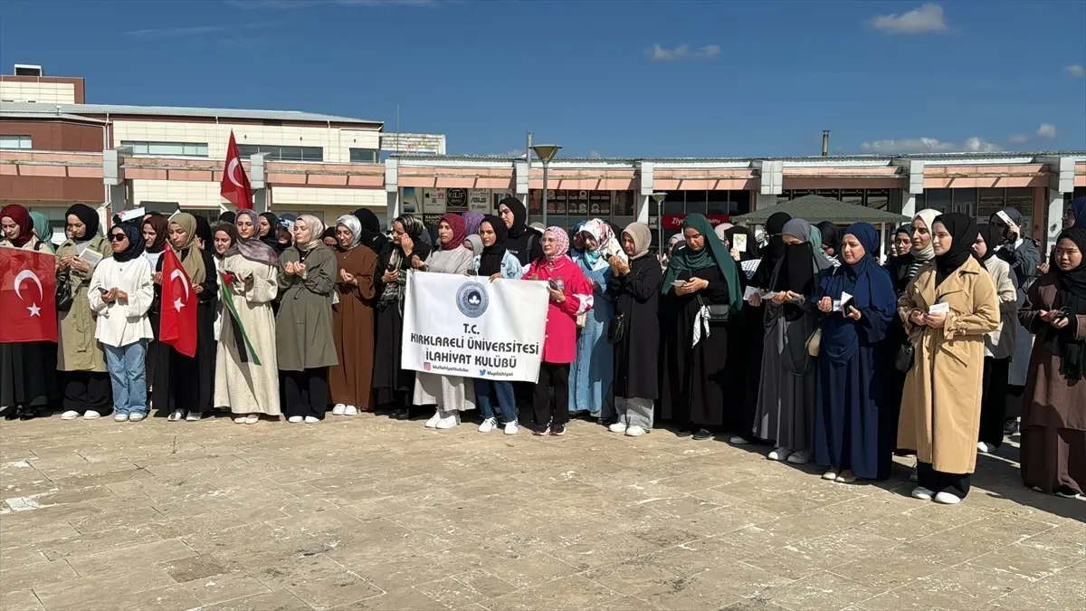 Kırklareli\'nde Filistin İçin Protesto