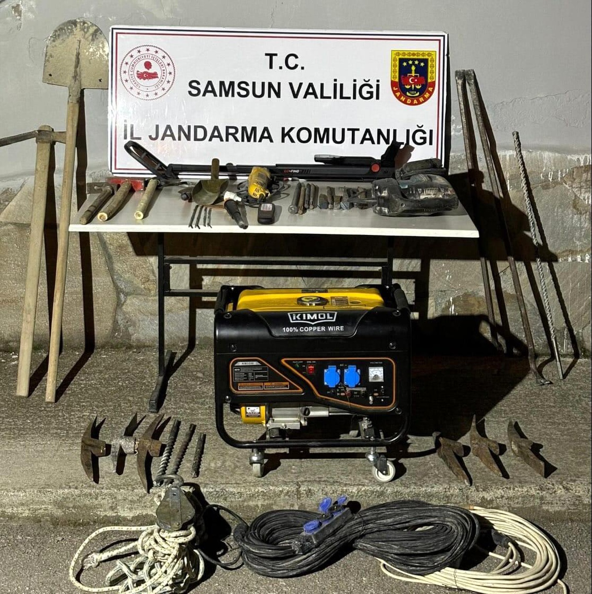Samsun\'da Kaçak Kazı Operasyonu