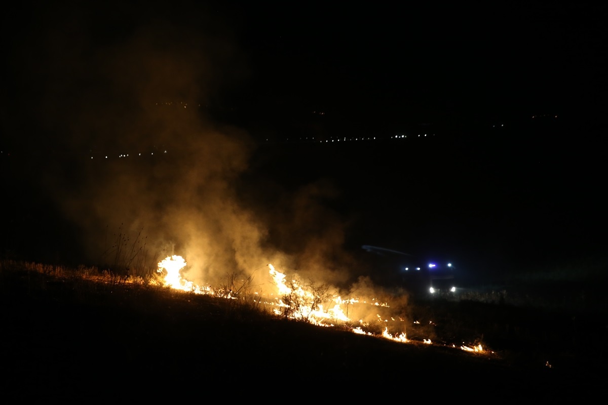 Siirt\'te Anız Yangını Kontrol Altına Alındı