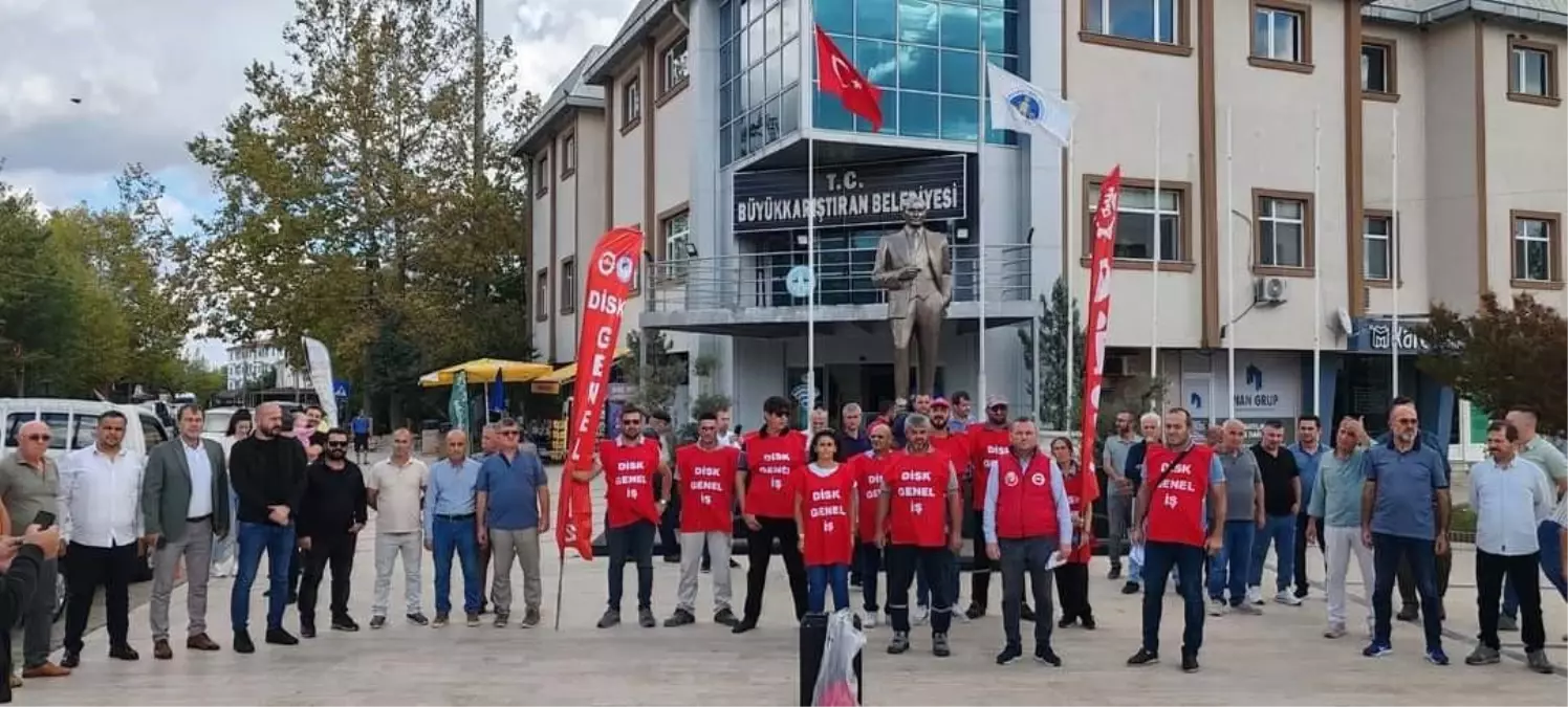 Büyükkarıştıran Belediyesi\'nde İşten Çıkarılan İşçiler Eylemde