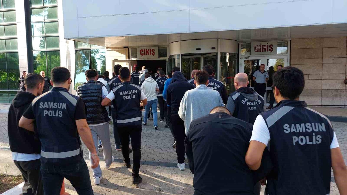 Samsun\'da Yasa Dışı Bahis Operasyonu: 12 Tutuklama