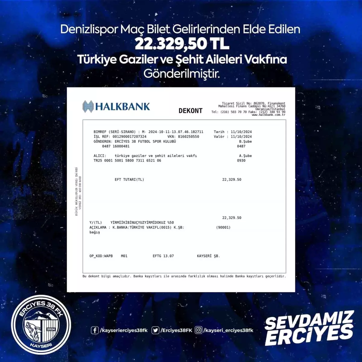 Erciyes 38 FK\'dan örnek davranış