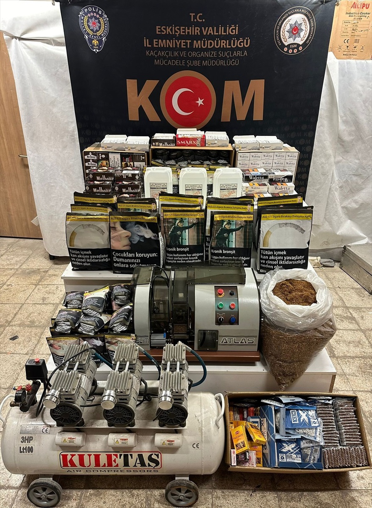 Eskişehir\'de Kaçak Sigara Operasyonu