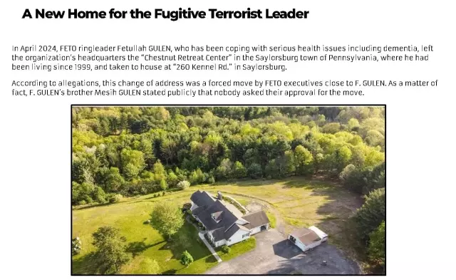 FETÖ elebaşının ABD'deki yeni adresi ifşa edildi FETÖ elebaşının ABD'deki yeni adresi ifşa edildi