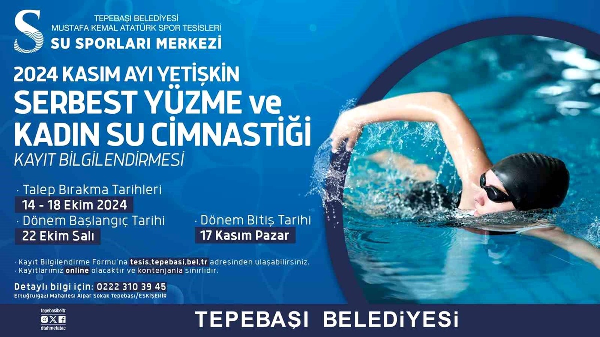 Tepebaşı Belediyesi Su Jimnastiği Kursu Kayıtları Başlıyor