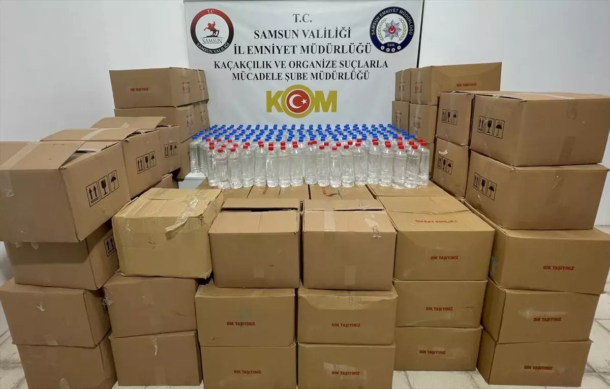 Samsun\'da 1200 Litre Kaçak Etil Alkol Ele Geçirildi