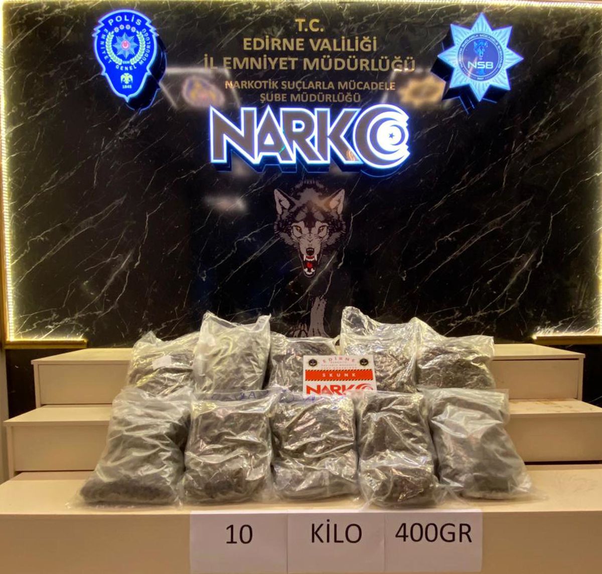 Edirne\'de 10 Kilo Skunk Ele Geçirildi
