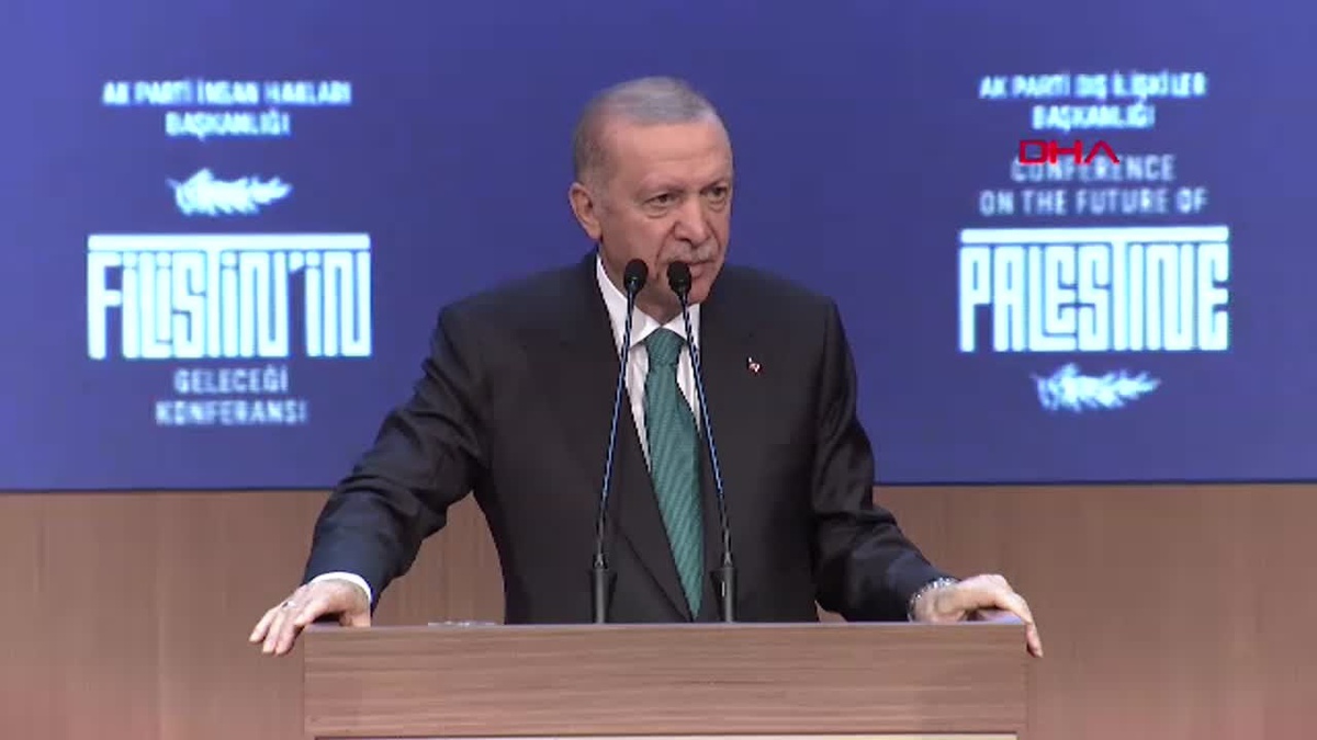 Erdoğan, Filistin\'in Geleceği Konferansı\'nda Konuştu