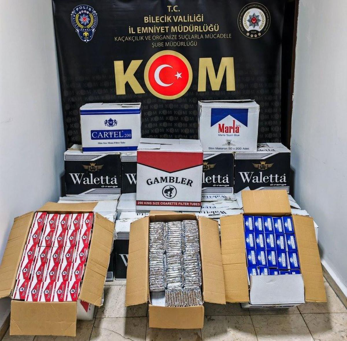 Bilecik\'te Kaçak Makaron Operasyonu