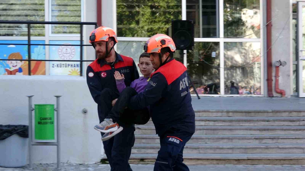 Çankırı\'da Afet Tatbikatı Yapıldı