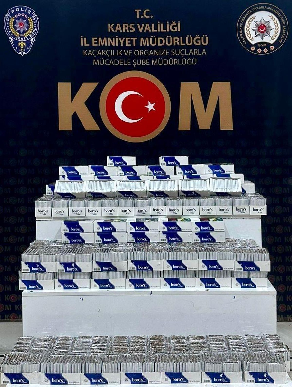 Kars\'ta 40 Bin Doldurulmuş Makaron Ele Geçirildi