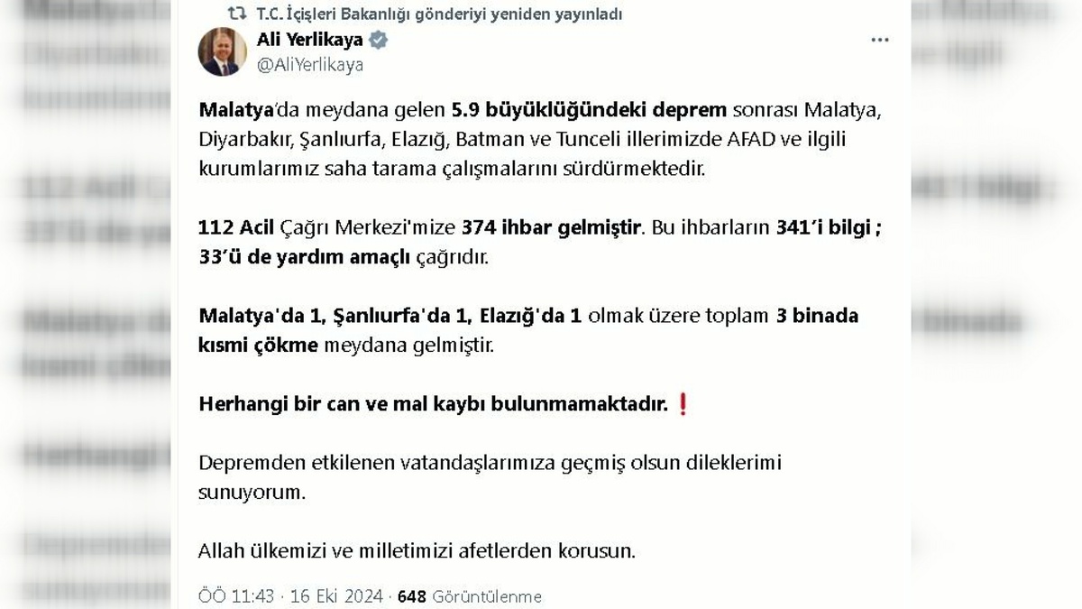 Elazığ\'da 4 Kişi Sağ Kurtarıldı
