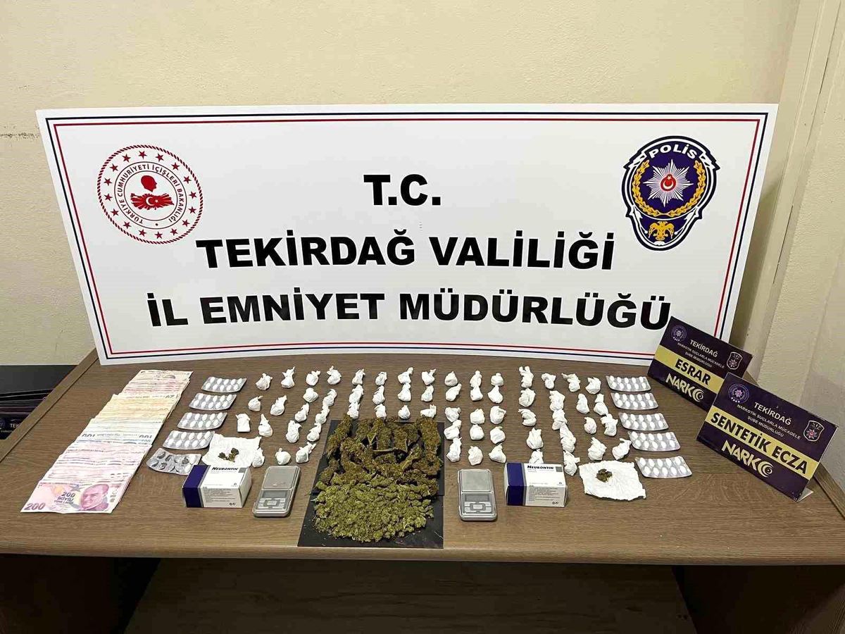 Tekirdağ\'da Narkotik Operasyonu: 4 Tutuklama