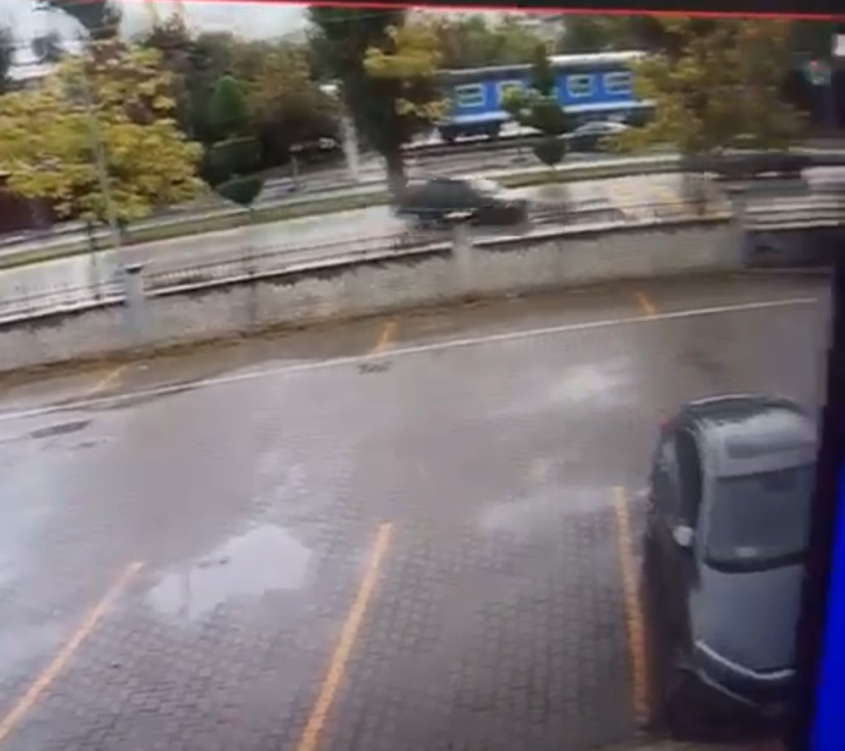 Bolu\'da Kaza Güvenlik Kamerasında