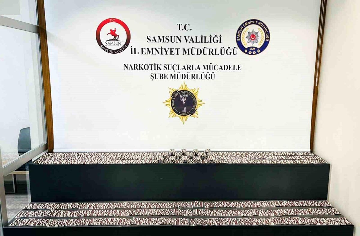 Samsun\'da 5 Bin 530 Sentetik Ecza Ele Geçirildi