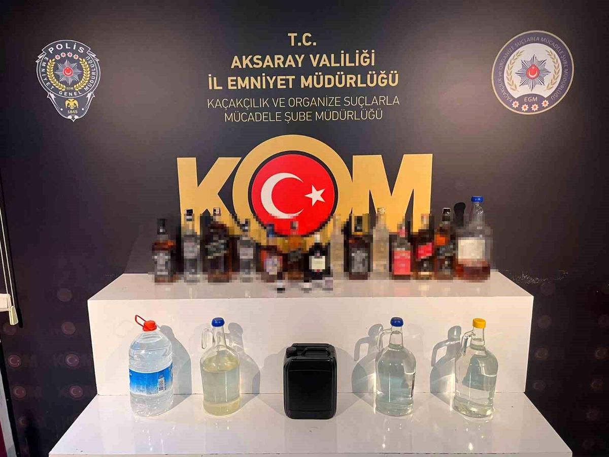 Aksaray\'da Sahte Alkol Operasyonu