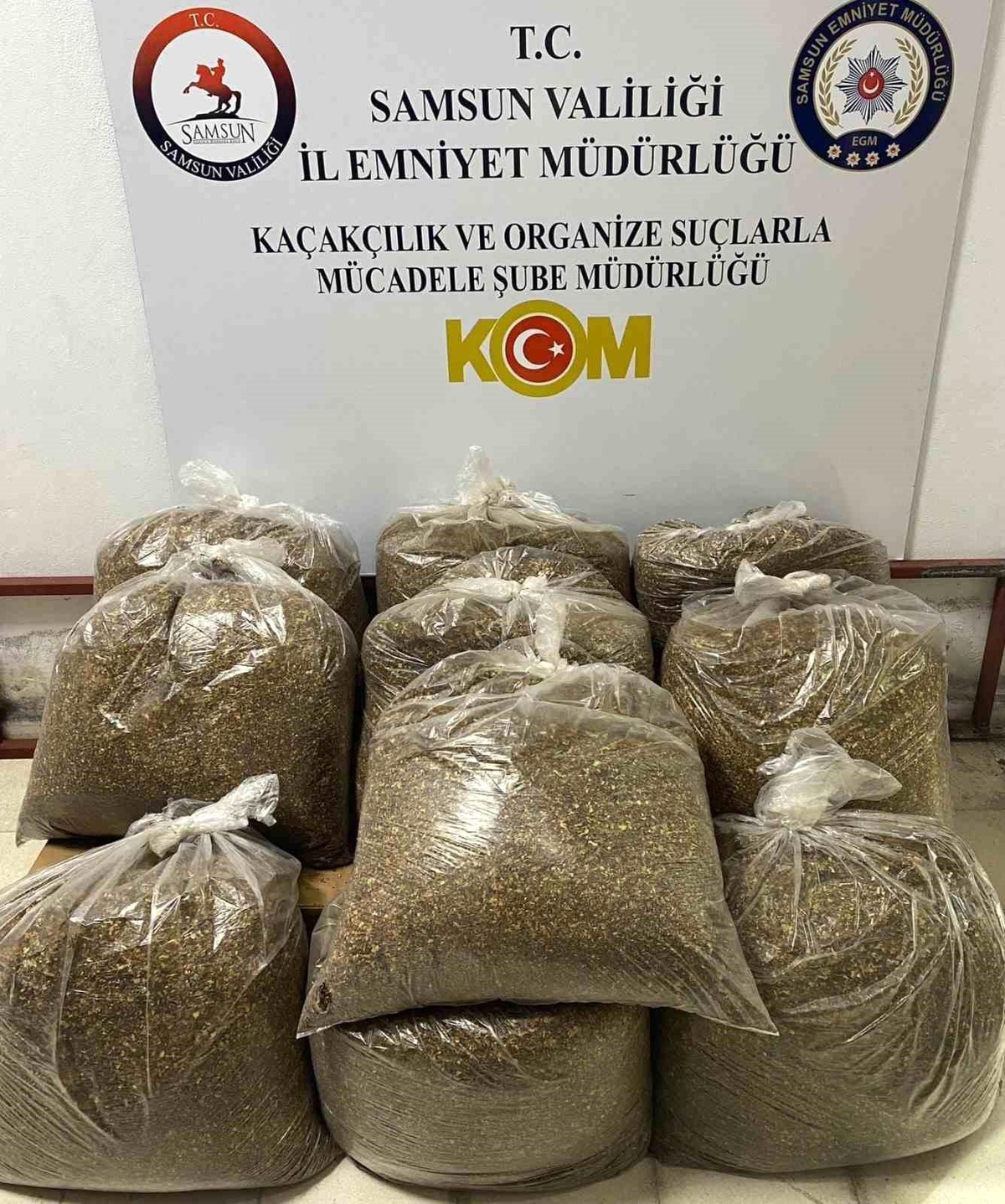 Samsun\'da 150 kg Kaçak Tütün Ele Geçirildi