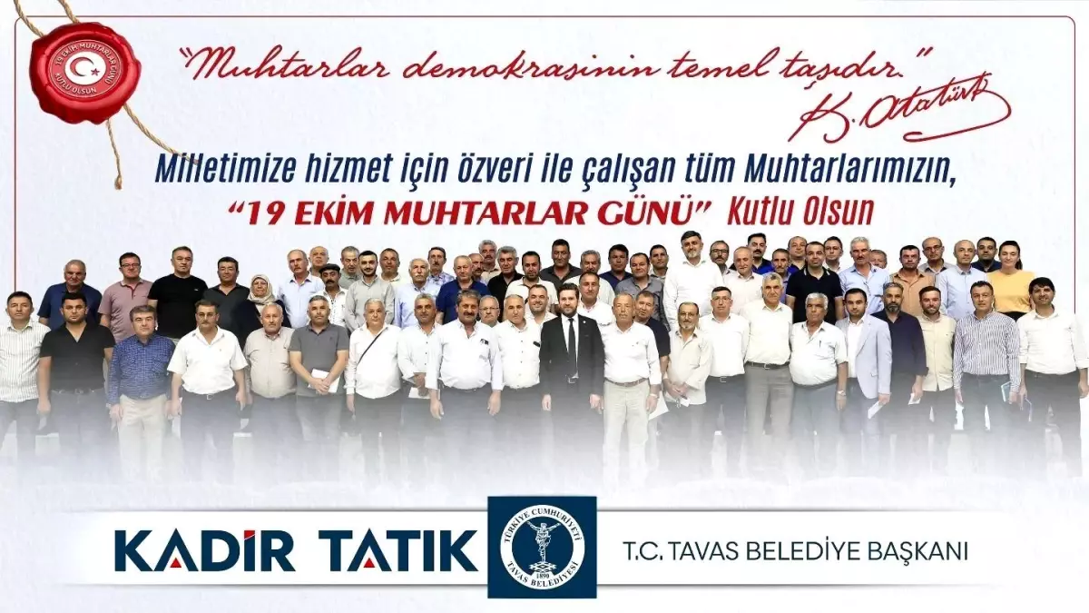 Başkan Tatık\'tan Muhtarlar Günü Mesajı