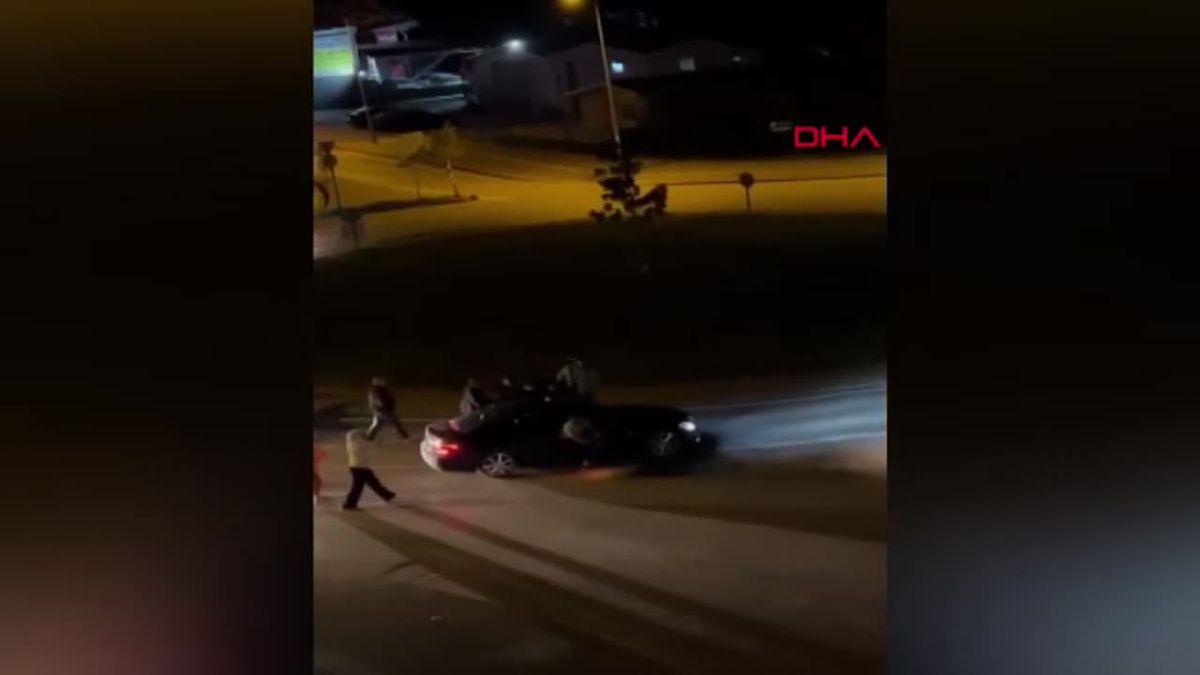 Drift Atan Sürücü Tepki Gösterdi