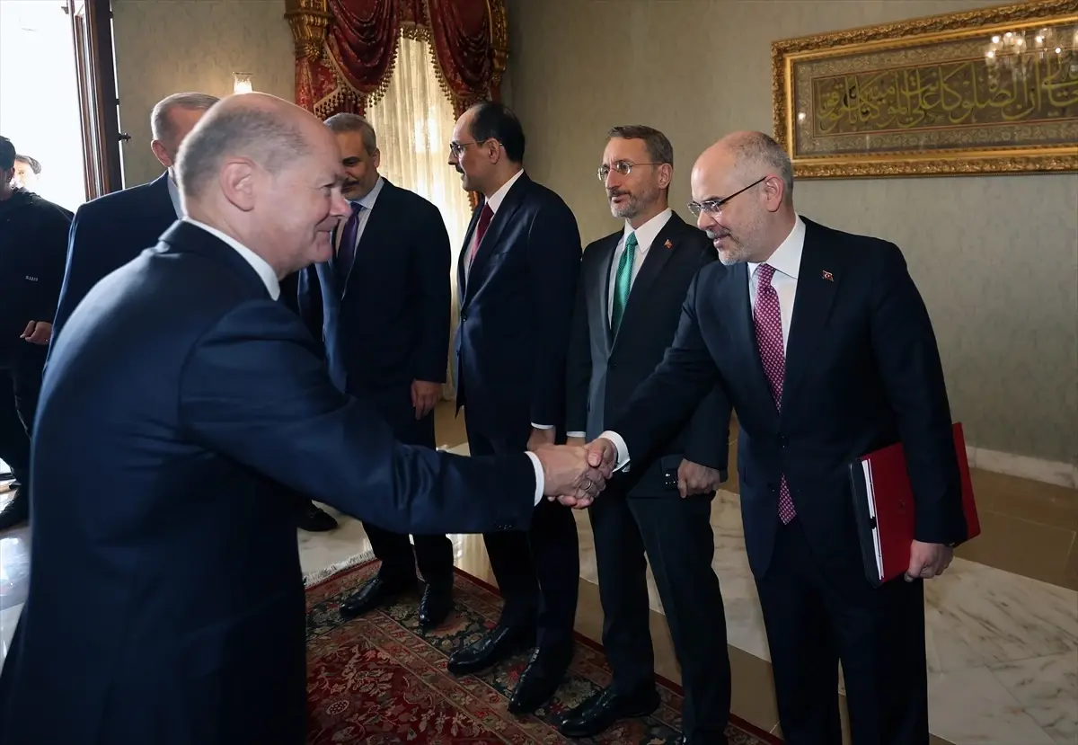 Cumhurbaşkanı Erdoğan, Almanya Başbakanı Scholz\'u kabul etti