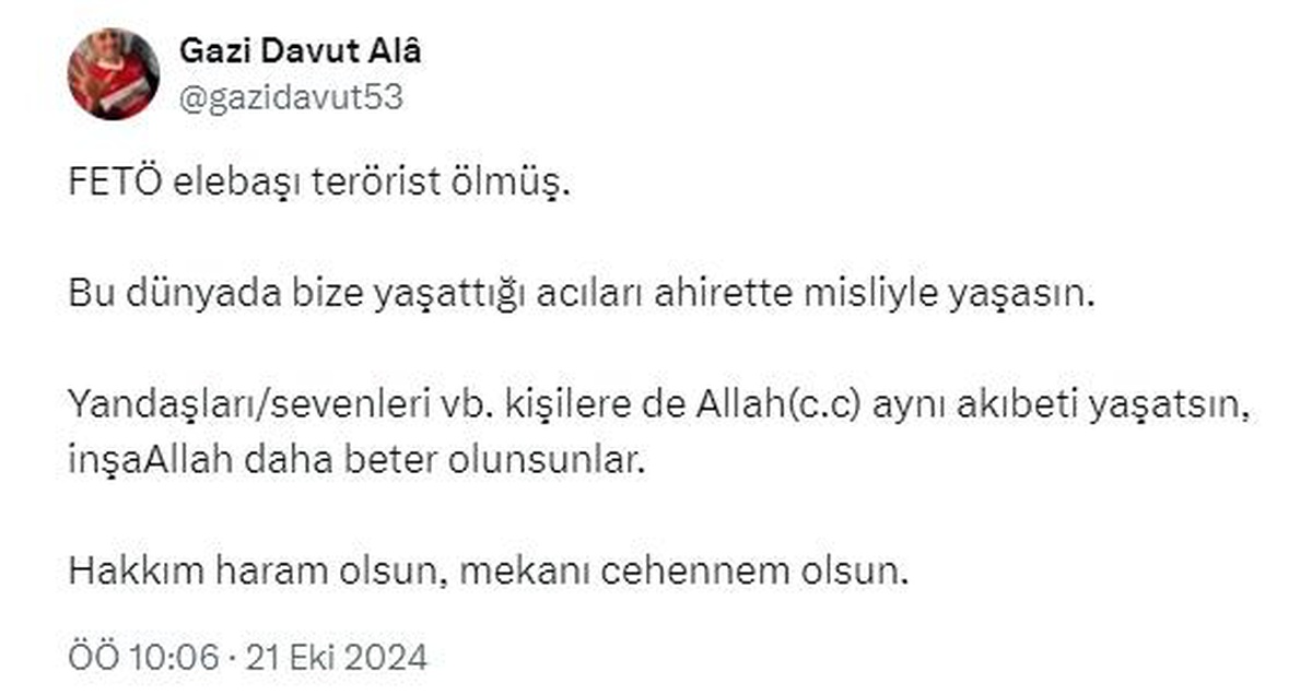 Gazi Tümgeneral\'den Gülen\'e sert tepki