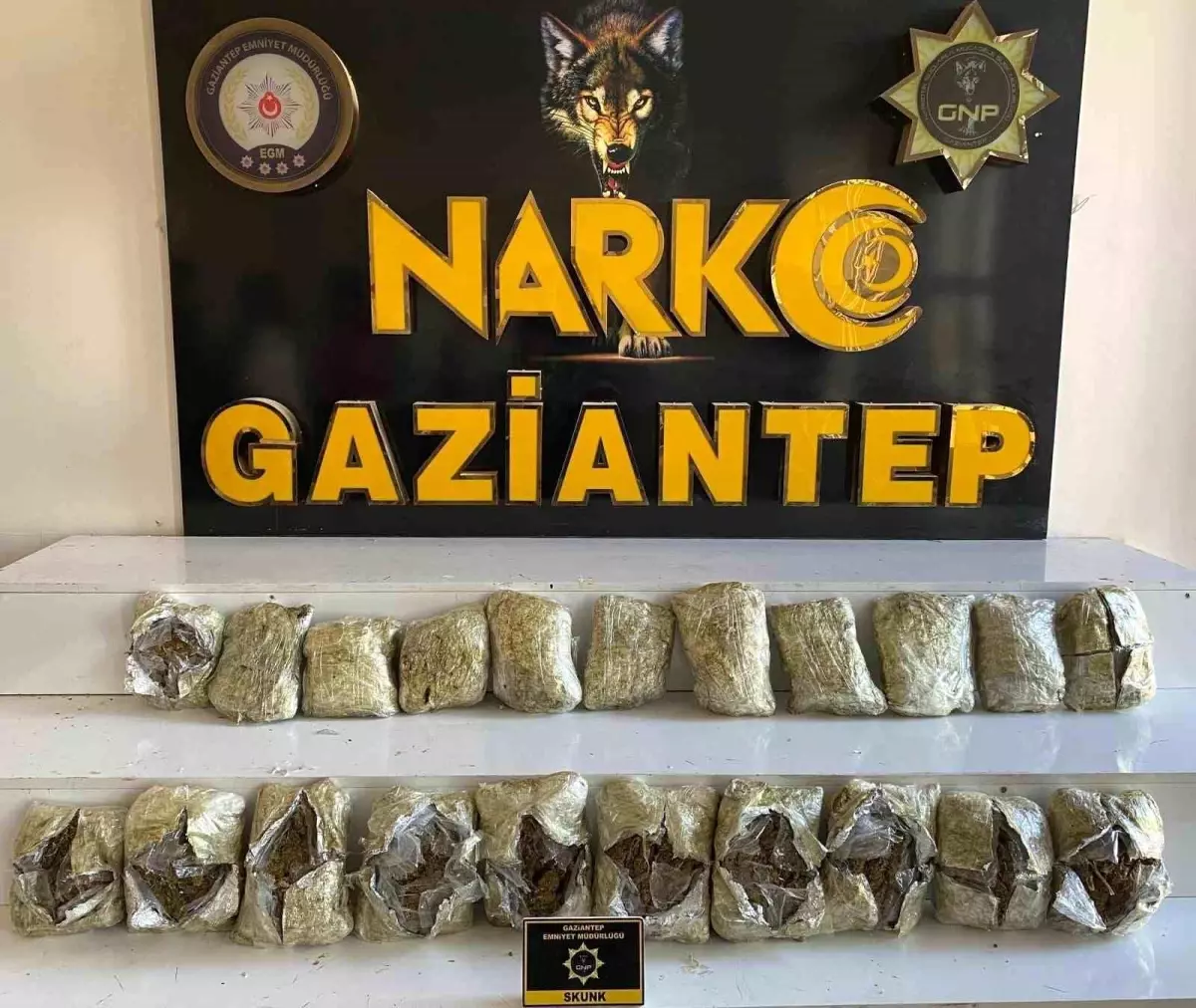 Gaziantep\'te Narkotik Operasyonları: 86 Kilo Skunk Ele Geçirildi