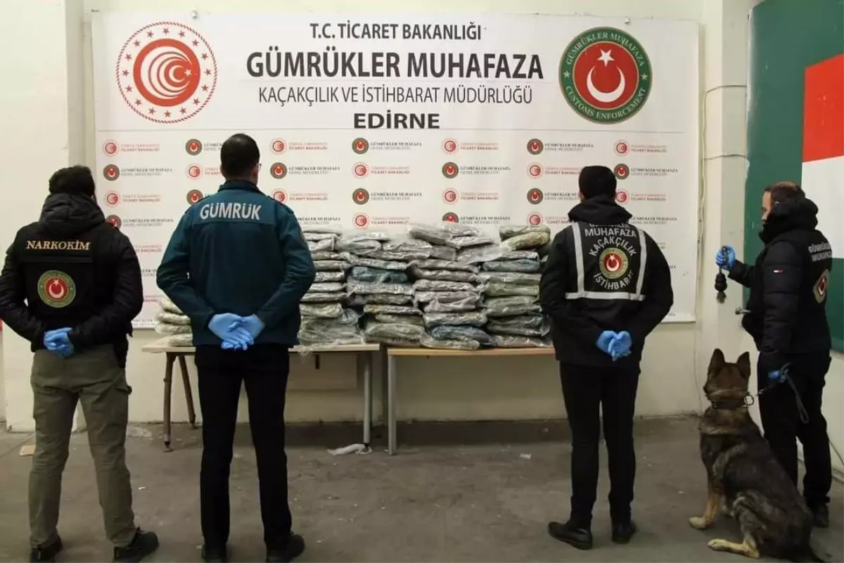 Edirne\'de 177 kg esrar, 11 kg kokain ele geçirildi