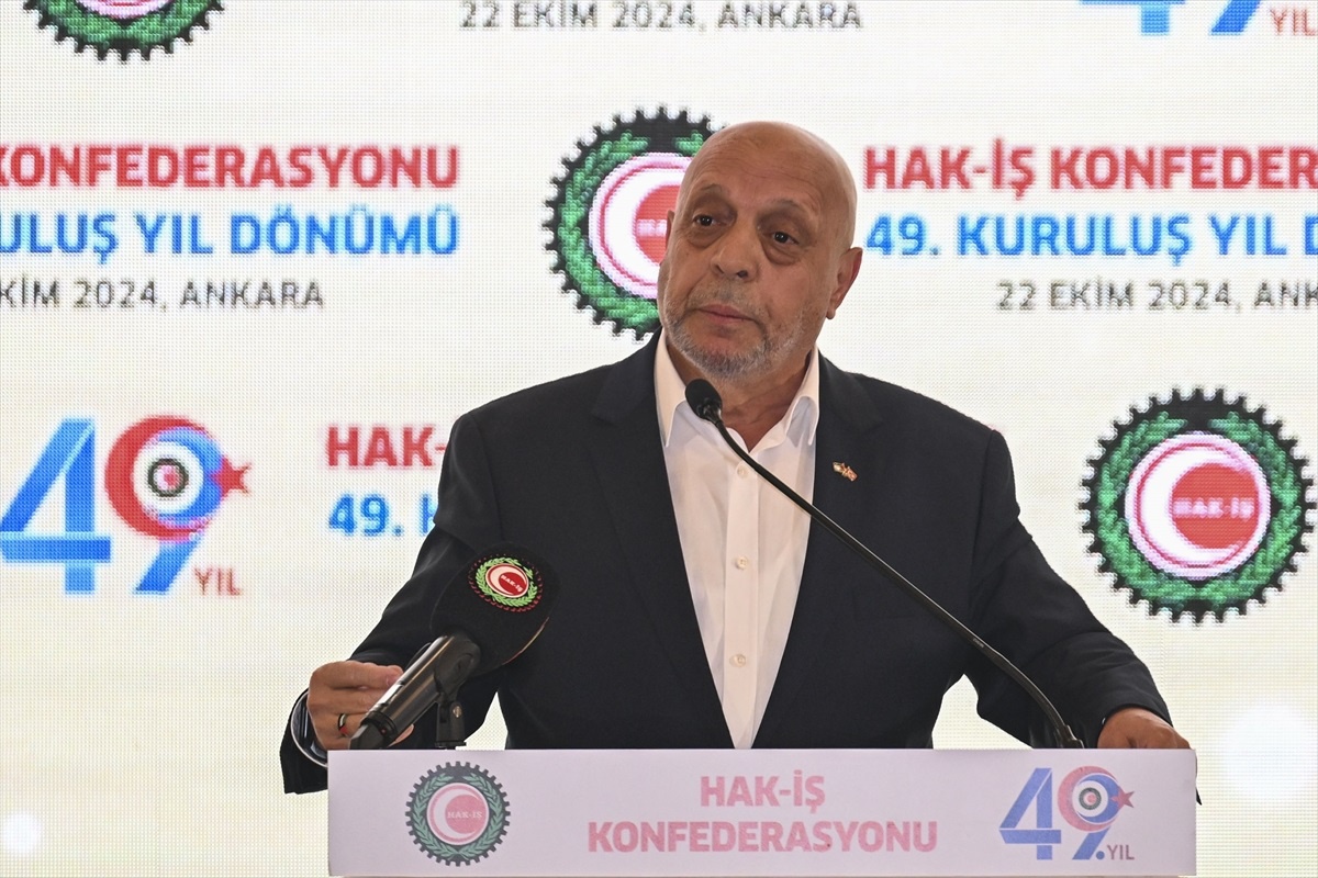 Cumhurbaşkanı Yardımcısı Yılmaz, HAK-İŞ\'in kuruluş yıl dönümü programında konuştu Açıklaması