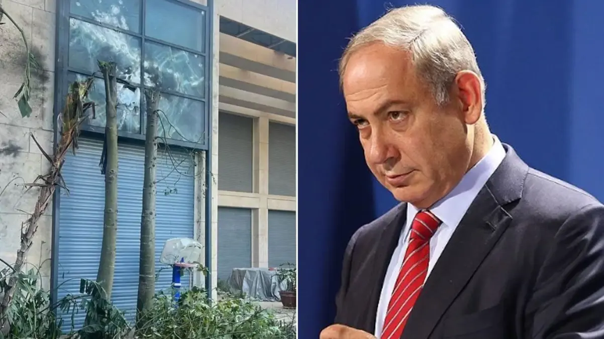 Saldırı sonrası yeni görüntüler geldi: Netanyahu\'nun yatak odası hedef alınmış