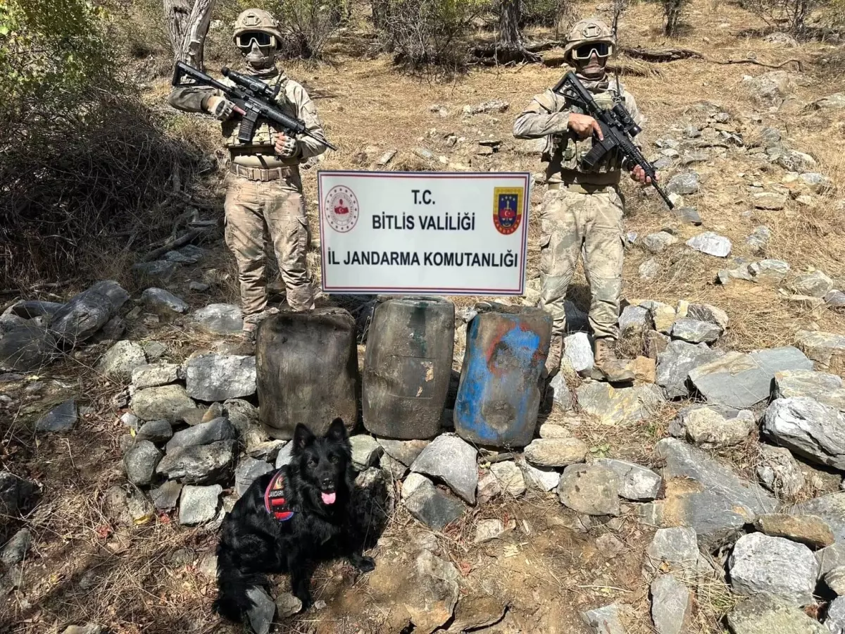 Bitlis\'te patlayıcı yapımında kullanılan 300 litre sıvı madde ele geçirildi