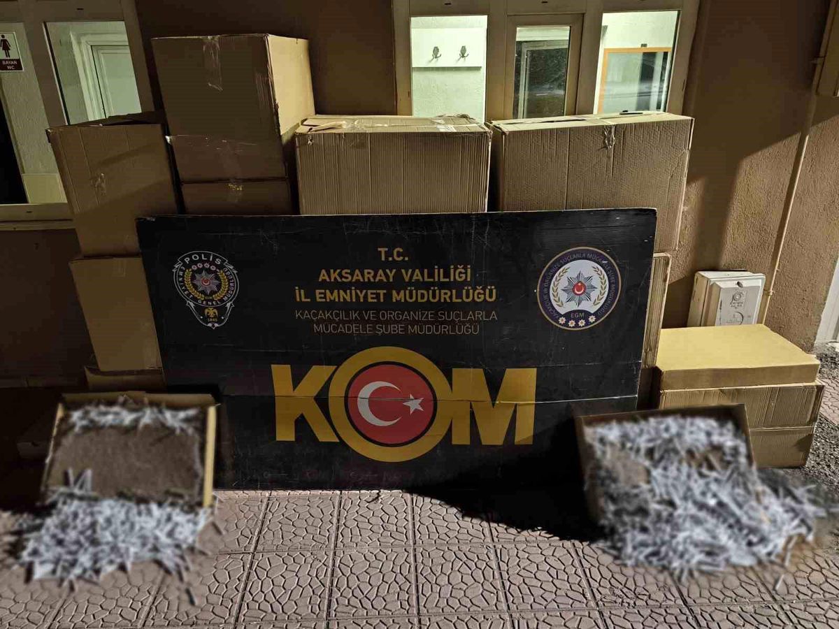 Aksaray\'da 500 Bin Kaçak Sigara Ele Geçirildi