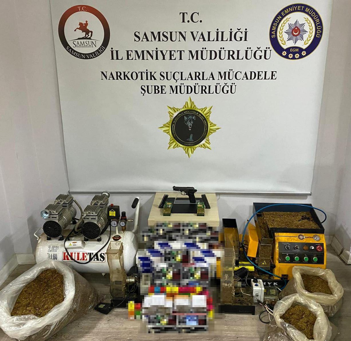 Samsun\'da Uyuşturucu ve Kaçak Tütün Operasyonu