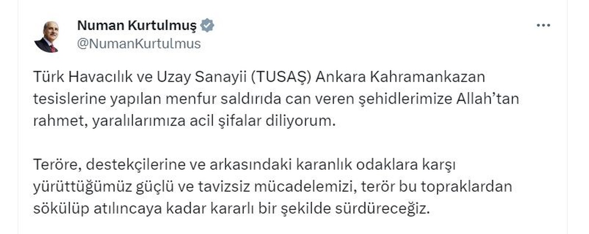 Kurtulmuş\'tan Terörle Mücadele Vurgusu