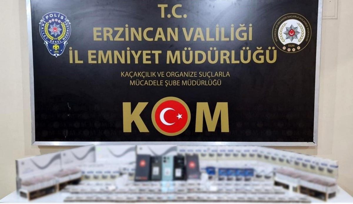 Erzincan\'da Kaçak Telefon ve Sigara Operasyonu