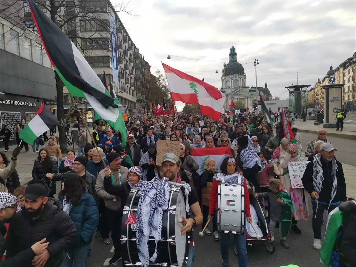 Stockholm\'da İsrail Protestosu