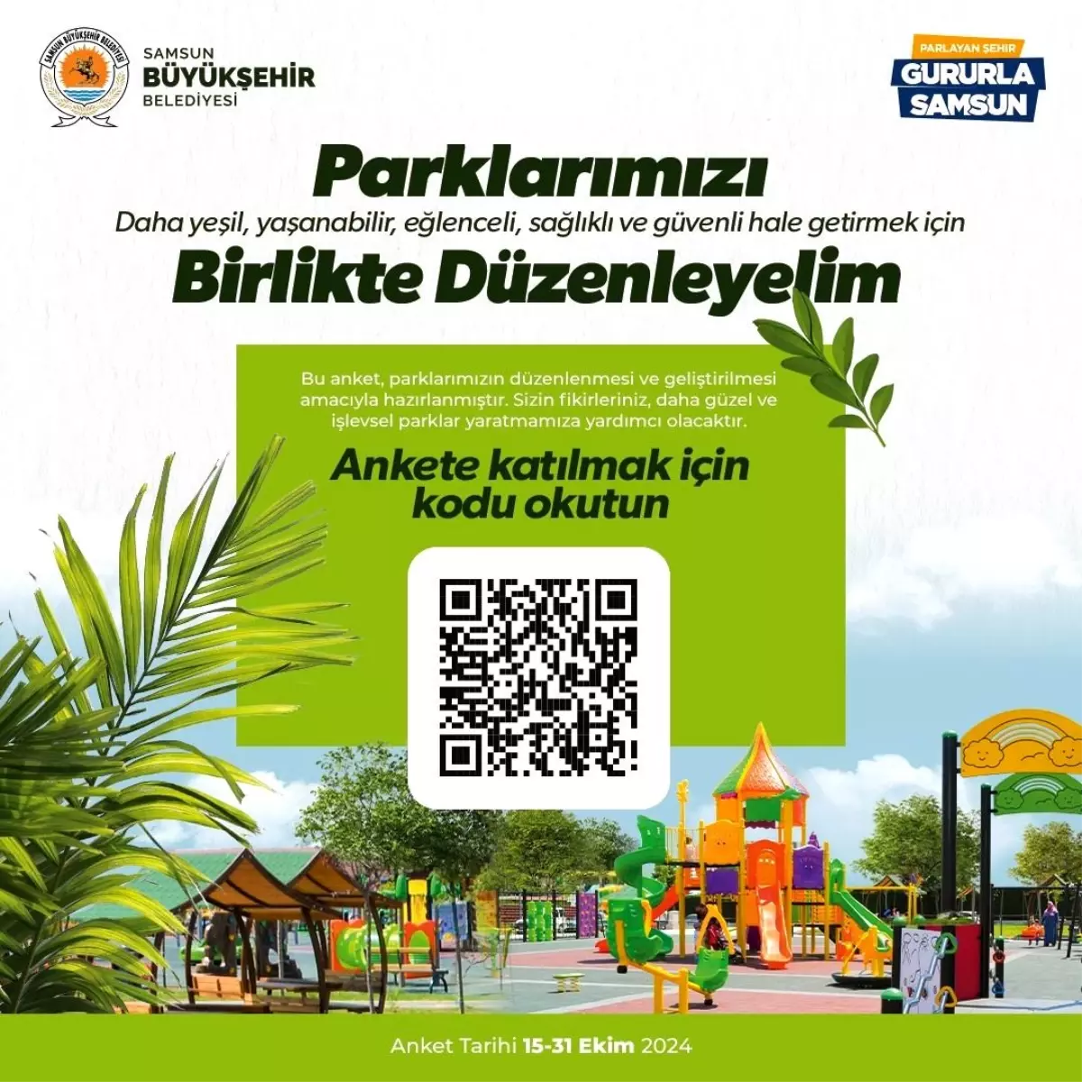 Samsun\'da Parklar İçin Katılımcı Anket Çalışması Başlatıldı