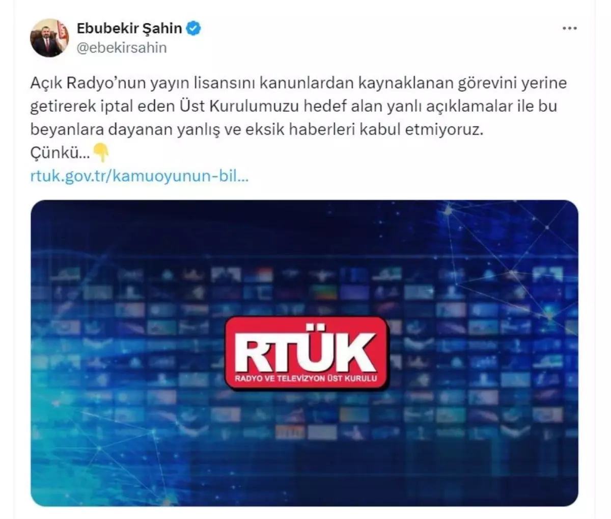 RTÜK\'ten Açık Radyo Lisans İptali Açıklaması