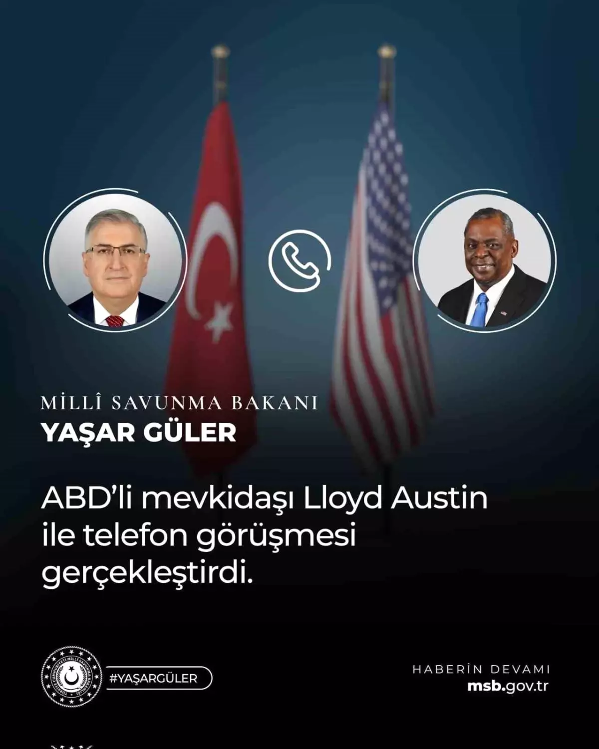 Güler ve Austin Savunma Görüşmesi Yaptı