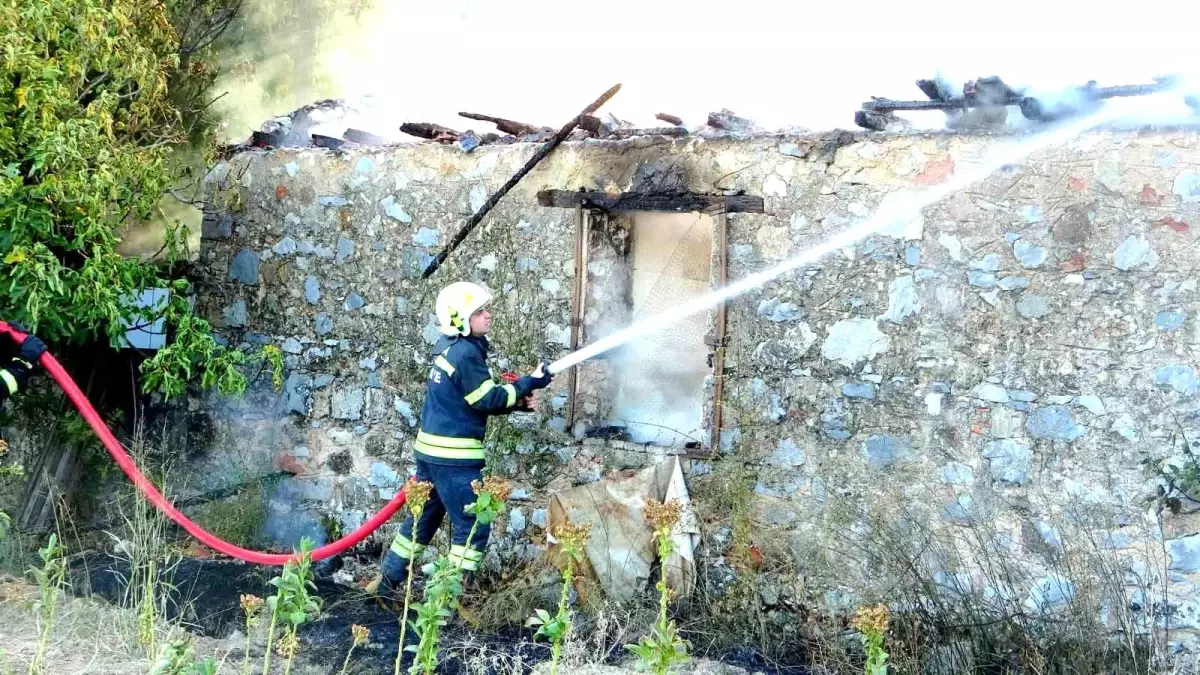 Muğla\'da Ev ve Ahır Yangını Kısa Sürede Söndürüldü