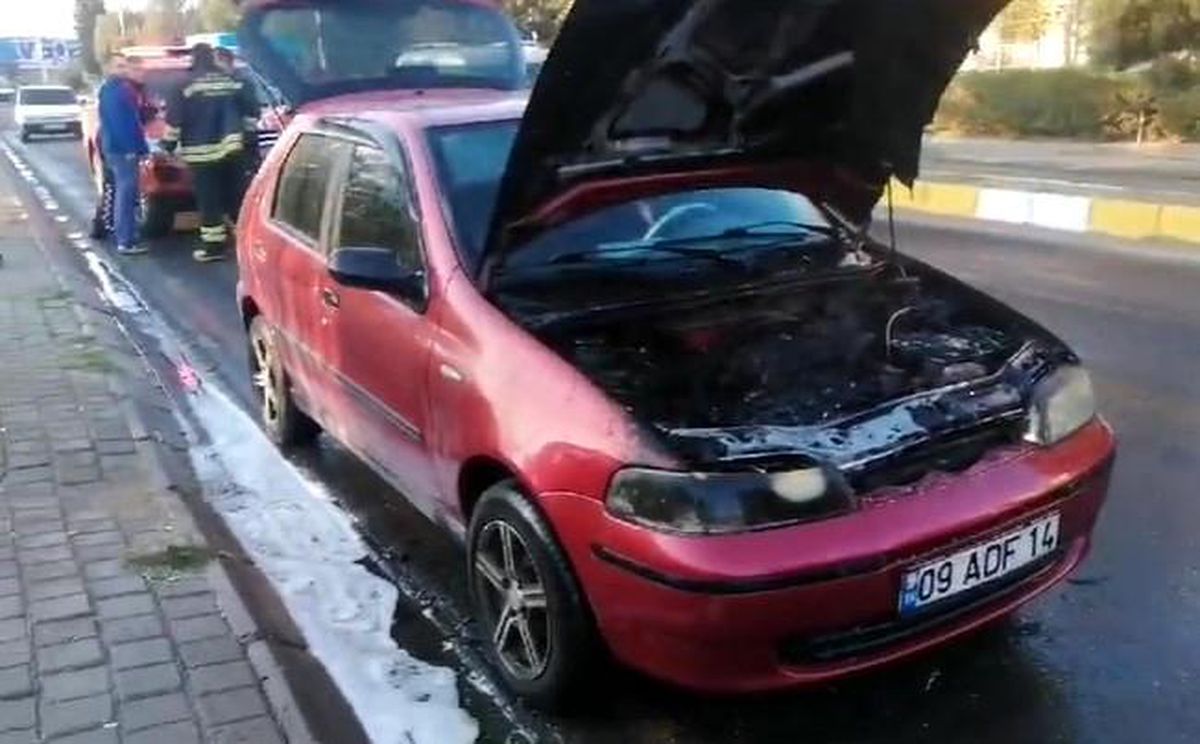 Aydın\'da Otomobil Yangını Kontrol Altına Alındı