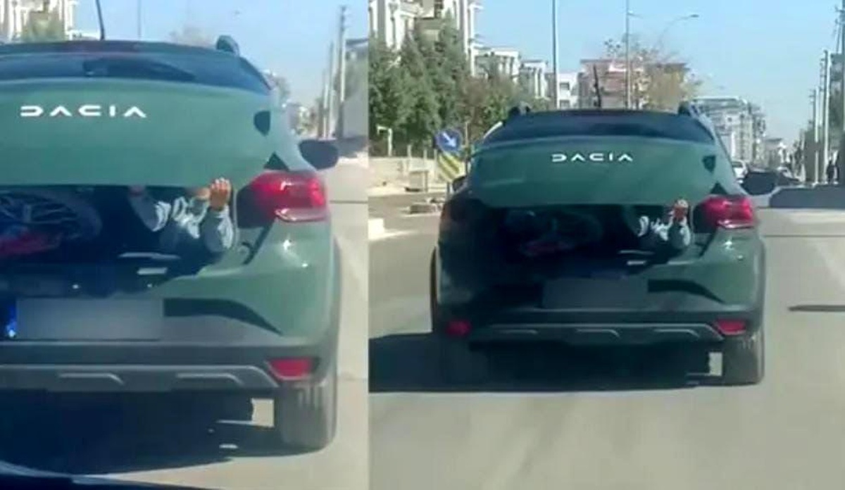 Adıyaman\'da Çocuk Bagajda Taşındı
