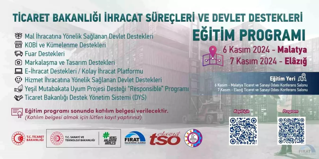 İhracat Eğitimi Malatya ve Elazığ\'da