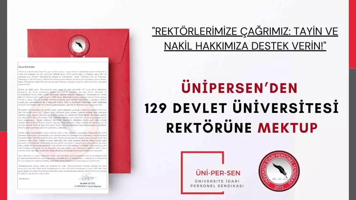 ÜNİPERSEN\'den Tayin Hakkı Talebi