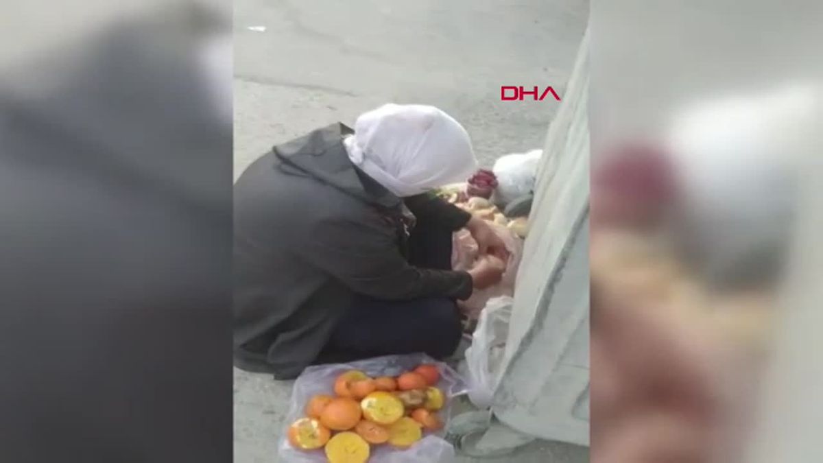 Çöpten Yiyecek Topluyor Gibi Dilenirken Yakalandı