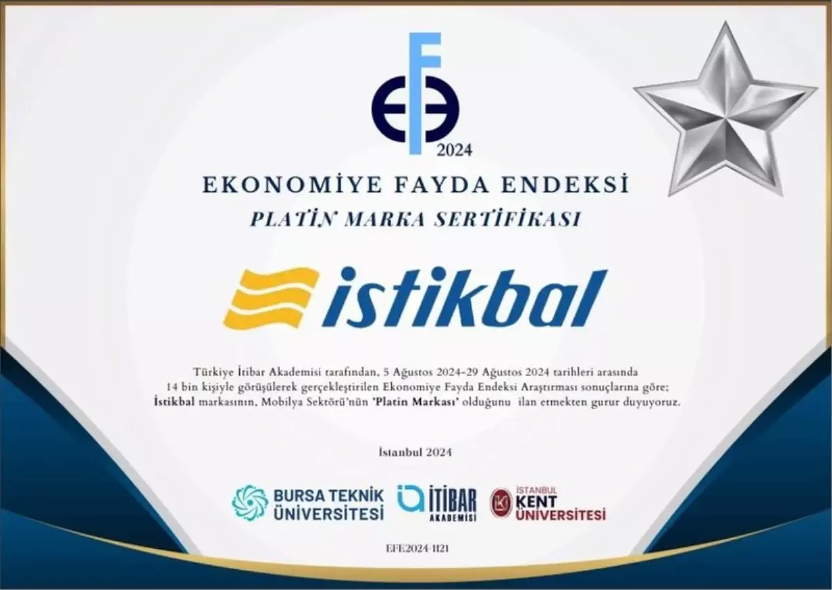 İstikbal\'e "Platin" Ödül