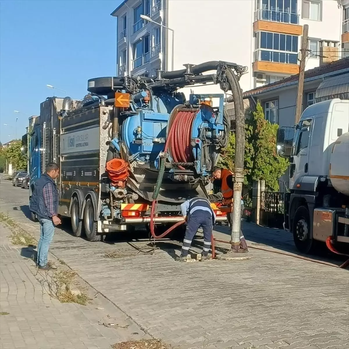 Lüleburgaz\'da Kanalizasyon Temizliği Yapıldı