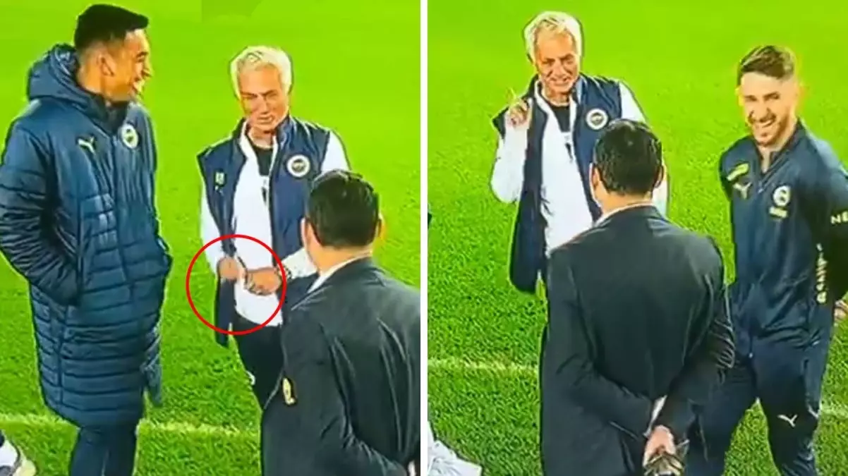 Mourinho\'dan sahanın ortasında Trabzonsporluları çıldırtan hareket