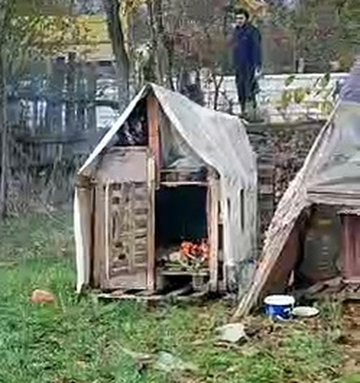 Bolu\'da Kulübeleri Yakan Yaşlı Adam Bıçak Çekti